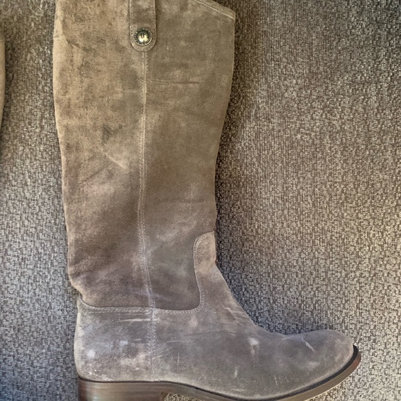 Frye Melissa button grey suede boots 6.5 - Picture 1 of 6